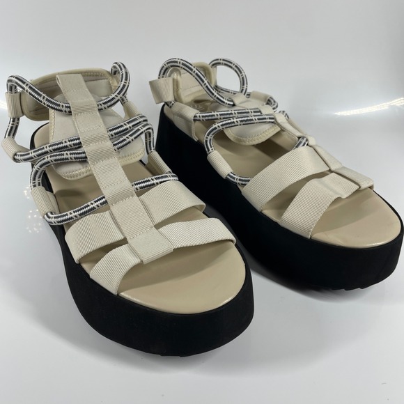 Anthropologie Silent D Shoes - Sz 9 Anthropologie Trendy Silent D Platform Sporty Wedge y2k Strappy Sandals